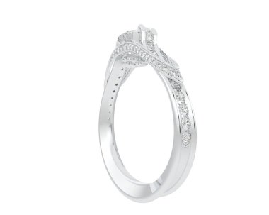 Güzel nişan yüzüğü arka planda izole edildi. 