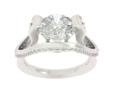 Güzel nişan yüzüğü arka planda izole edildi. 