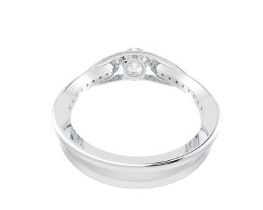 Güzel nişan yüzüğü arka planda izole edildi. 