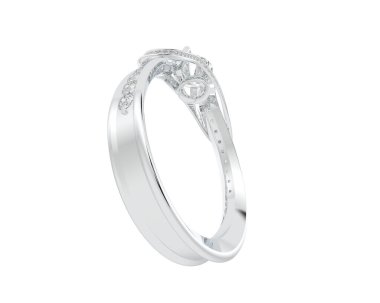 Güzel nişan yüzüğü arka planda izole edildi. 