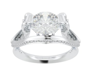 Güzel nişan yüzüğü arka planda izole edildi. 