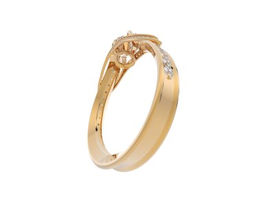 Güzel nişan yüzüğü arka planda izole edildi. 