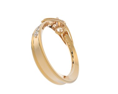 Güzel nişan yüzüğü arka planda izole edildi. 