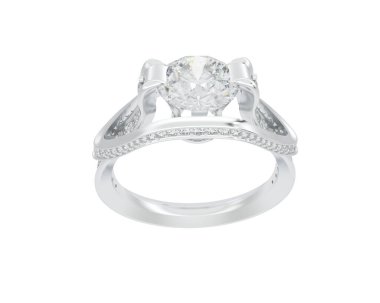 Güzel nişan yüzüğü arka planda izole edildi. 