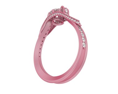 Güzel nişan yüzüğü arka planda izole edildi. 