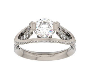 Güzel nişan yüzüğü arka planda izole edildi. 