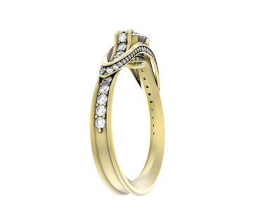 Güzel nişan yüzüğü arka planda izole edildi. 