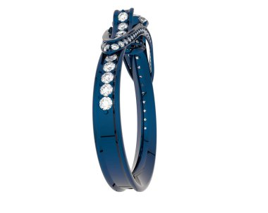 Güzel nişan yüzüğü arka planda izole edildi. 