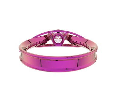 Güzel nişan yüzüğü arka planda izole edildi. 