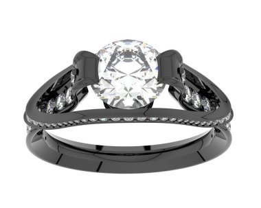 Güzel nişan yüzüğü arka planda izole edildi. 