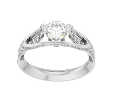 Güzel nişan yüzüğü arka planda izole edildi. 