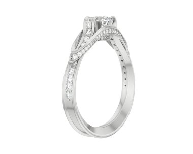 Güzel nişan yüzüğü arka planda izole edildi. 