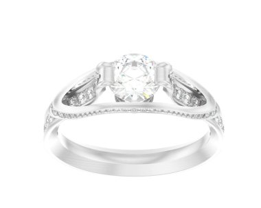 Güzel nişan yüzüğü arka planda izole edildi. 