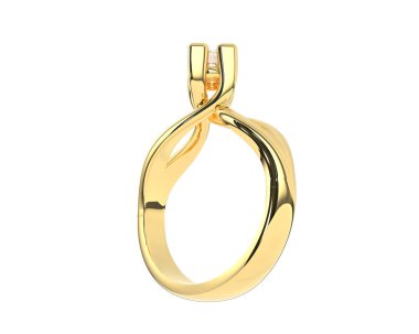 Güzel nişan yüzüğü arka planda izole edildi. 