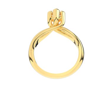 Güzel nişan yüzüğü arka planda izole edildi. 