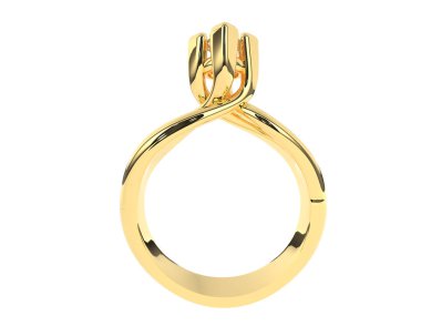 Güzel nişan yüzüğü arka planda izole edildi. 