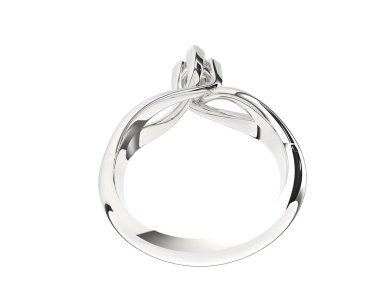 Güzel nişan yüzüğü arka planda izole edildi. 