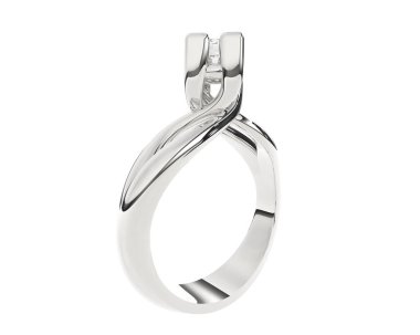 Güzel nişan yüzüğü arka planda izole edildi. 