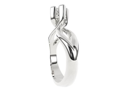 Güzel nişan yüzüğü arka planda izole edildi. 