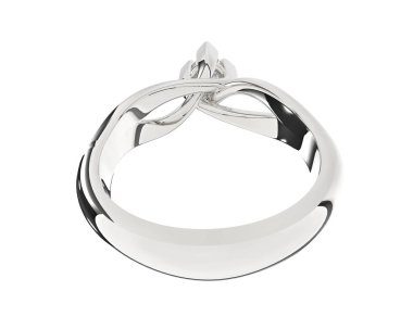 Güzel nişan yüzüğü arka planda izole edildi. 