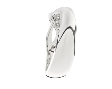 Güzel nişan yüzüğü arka planda izole edildi. 