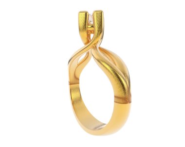 Güzel nişan yüzüğü arka planda izole edildi. 