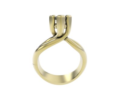 Güzel nişan yüzüğü arka planda izole edildi. 