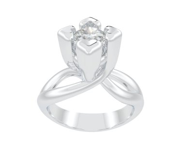 Güzel nişan yüzüğü arka planda izole edildi. 