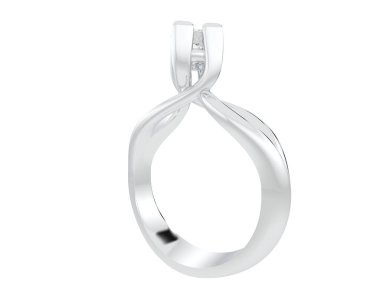 Güzel nişan yüzüğü arka planda izole edildi. 