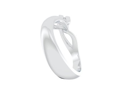 Güzel nişan yüzüğü arka planda izole edildi. 