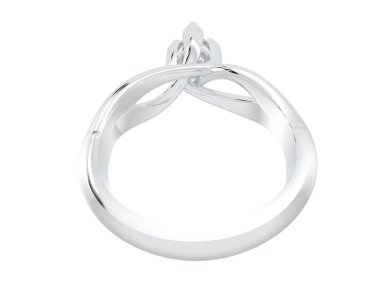 Güzel nişan yüzüğü arka planda izole edildi. 