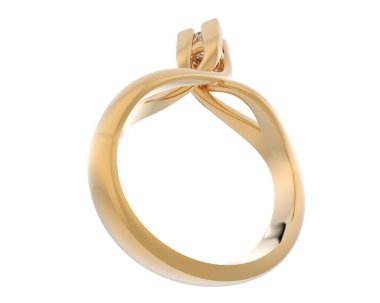 Güzel nişan yüzüğü arka planda izole edildi. 