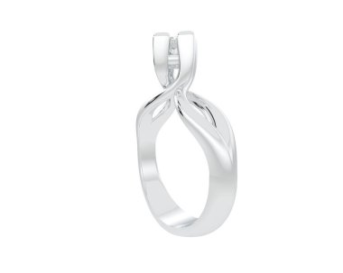 Güzel nişan yüzüğü arka planda izole edildi. 