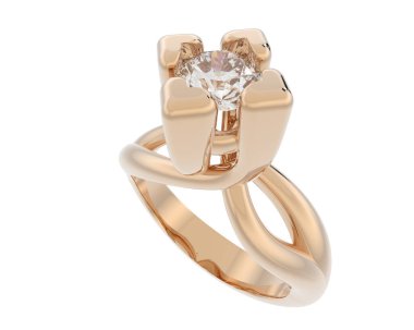 Güzel nişan yüzüğü arka planda izole edildi. 