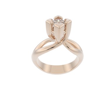 Güzel nişan yüzüğü arka planda izole edildi. 