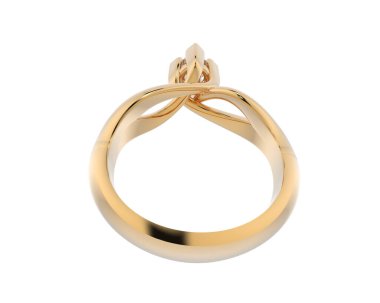 Güzel nişan yüzüğü arka planda izole edildi. 