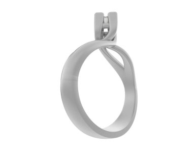 Güzel nişan yüzüğü arka planda izole edildi. 