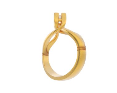 Güzel nişan yüzüğü arka planda izole edildi. 