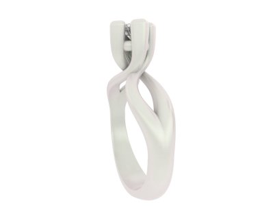 Güzel nişan yüzüğü arka planda izole edildi. 