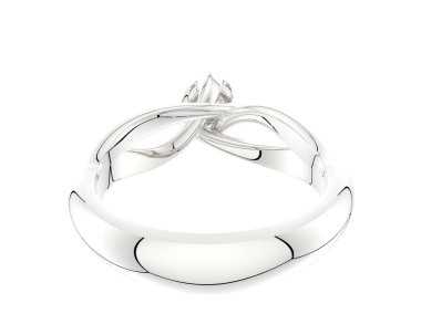 Güzel nişan yüzüğü arka planda izole edildi. 