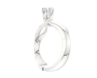 Güzel nişan yüzüğü arka planda izole edildi. 