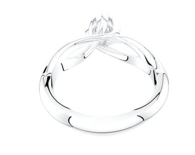 Güzel nişan yüzüğü arka planda izole edildi. 