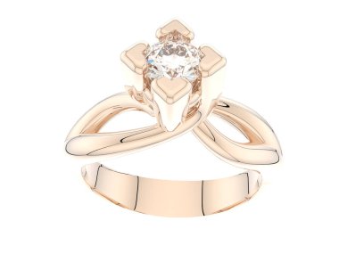 Güzel nişan yüzüğü arka planda izole edildi. 