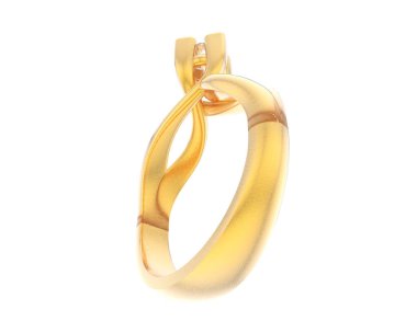 Güzel nişan yüzüğü arka planda izole edildi. 