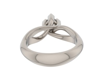 Güzel nişan yüzüğü arka planda izole edildi. 