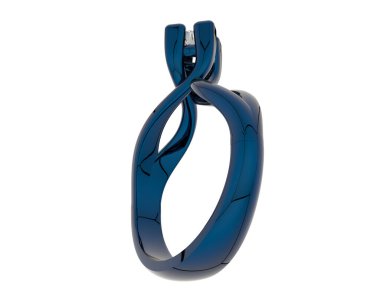 Güzel nişan yüzüğü arka planda izole edildi. 