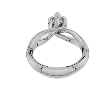 Güzel nişan yüzüğü arka planda izole edildi. 