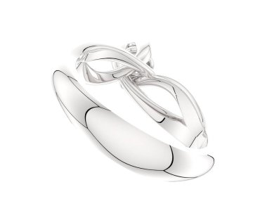 Güzel nişan yüzüğü arka planda izole edildi. 