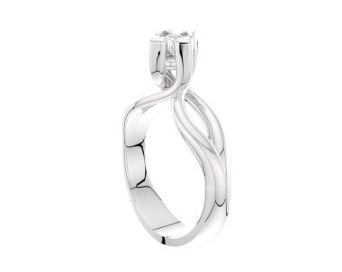 Güzel nişan yüzüğü arka planda izole edildi. 