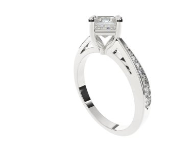 Güzel nişan yüzüğü arka planda izole edildi. 